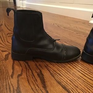 Black Leather Ankle Boots